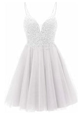 Clarentine | Discover the Perfect Dusty Blue Homecoming Dress for Your Big Night - White - PromDressClub